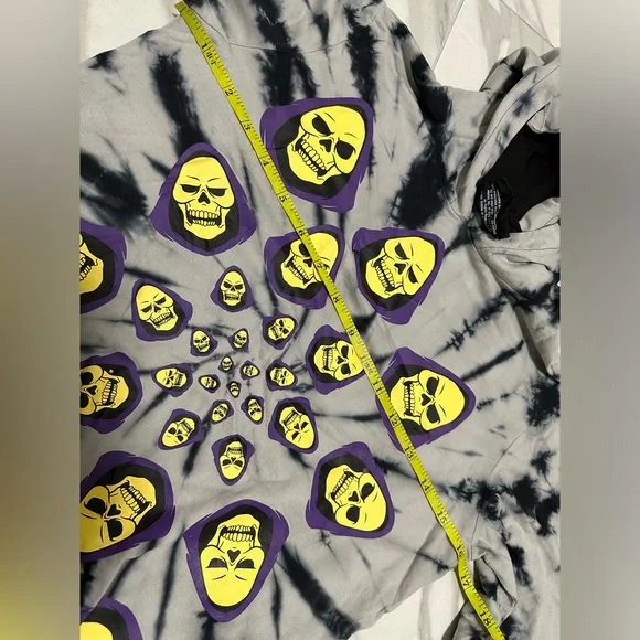 Killstar Masters of the universe skeletor skull reaper tye dye hoodie NEW no tag - Picture 7 of 9